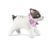 Globo de plástico de Buldog mate, aprox. 75 x 57 cm, relleno de aire, autocierre, incluye pajita, tarjeta del propietario, decoración de perro, mezcla de colores, fiesta de cumpleaños infantil, globo