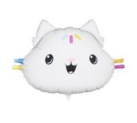 PartyDeco Globo de plástico Gabby's Dollhouse Kuchi 67 x 43 cm para helio o aire blanco
