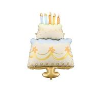 PartyDeco Globo para tartas grande y colorido 62 x 104 cm – para aire o helio