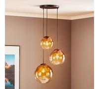 Globo Lámpara colgante Varus, vidrio, 3 luces, Ø 51 cm