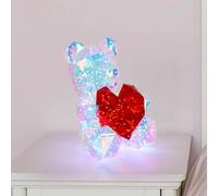 Globo Lámpara de mesa infantil LED Brondar Oso, roja, altura 32 cm