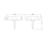 Globo Lámpara LED solar 36506, pincho de suelo, aplique de pared, negro, aluminio