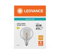Globo LED clásico 125 40 filamento P 3.4W 827 tran 4099854467660