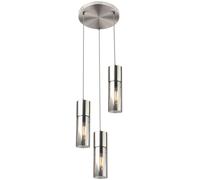 Globo Lighting Annika lámpara colgante 3x25 W humado-plata 21000-3HN