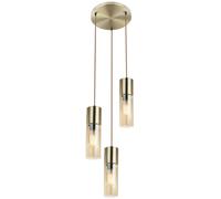 Globo Lighting Annika lámpara colgante 3x25 W oro-ámbar 21000-3HM