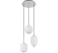 Globo Lighting Blacky I lámpara colgante 3x40 W blanco-níquel 15345-3NO