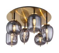 Globo Lighting Blacky I lámpara de techo 6x40 W latón-ahumado 15345-6DMM