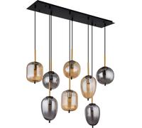 Globo Lighting Blacky lámpara colgante x40 W negro-humado-ámbar 15345-8A