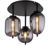 Globo Lighting Blacky lámpara de techo 3x40 W negro-ahumado 15345-3D