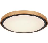 Globo Lighting Bruno plafón 1x24 W negro-madera-ópalo 41764-24