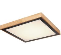 Globo Lighting Bruno plafón 1x24 W negro-madera-ópalo 41764-24Q