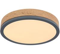 Globo Lighting Doro plafón 1x12 W blanco-madera-grafito 416080WD1R