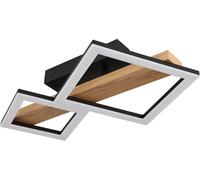 Globo Lighting Dustin lámpara de techo 2x19 W negro-madera 67288D