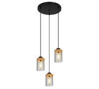 Globo Lighting Finca lámpara colgante 3x40 W negro-humado 15557-3H