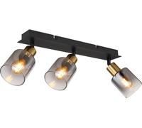Globo Lighting Hollys lámpara de techo 3x40 W negro-oro 54310-3