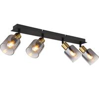 Globo Lighting Hollys lámpara de techo 4x40 W negro-oro 54310-4
