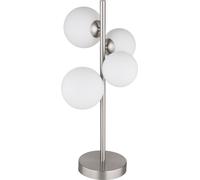 Globo Lighting | Lámpara de mesa de metal, acabado níquel mate, con 4 bombillas LED G9