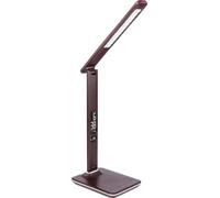 Globo Lighting | Lámpara de mesa de plástico, color marrón oscuro, con tecnología LED