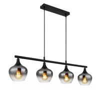 Globo Lighting Maxy lámpara colgante 4x40 W negro-humado 15548-4H1