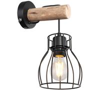 Globo Lighting Mina lámpara de pared 1x40 W negro-madera 15326NW