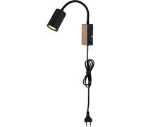 Globo Lighting Robby lámpara de pared 1x35 W negro-madera 57911WBW