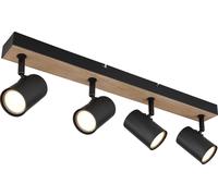 Globo Lighting Robby lámpara de techo 4x35 W negro-madera 57911-4BW