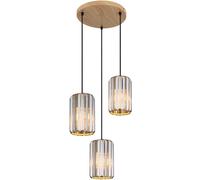 Globo Lighting Run lámpara colgante 3x60 W humado 30229346