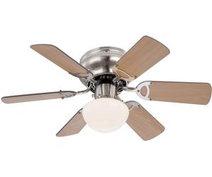 Globo Lighting Ugo lámpara de techo con ventilador 1x60 W blanco-madera-níquel 0307