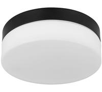 Globo Lighting Vranos plafón exterior 1x60 W negro-vidrio opalino 32111B