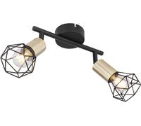 Globo Lighting Xara I lámpara de techo 2x40 W negro-latón 54802S-2AB
