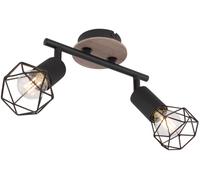 Globo Lighting Xara I lámpara de techo 2x40 W negro-madera 54802S-2H