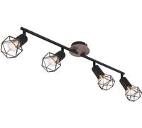 Globo Lighting Xara I lámpara de techo 4x40 W negro-madera 54802S-4H