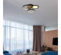 Globo Plafón LED Sid con madera, 4 luces EC:EPREL:1634152
