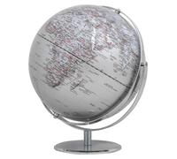 Globo plateado con ejes móviles y base cromada