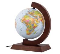 Globo polifacético de madera, con iluminación, de 25 cm. (SK)