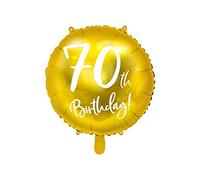 Globo redondo dorado nº 70 Birthday 45 cm