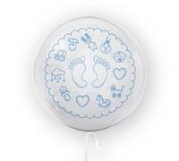 Globo tematica 'pies' azul 45 cm