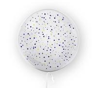 Globo tematica 'puntos' azules y amarillos 45 cm