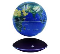 Globo terráqueo con levitación magnética, luces LED de 7 colores, control táctil, función de luz nocturna, 1 unidad, ideal para oficina