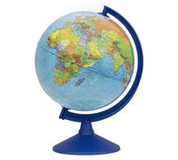 Globo terráqueo educativo de 30 cm con base giratoria azul - en inglés
