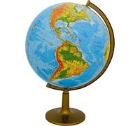 Globo terráqueo físico de 42 cm. Base de plástico.