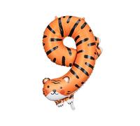 Globo tigre de aluminio número 9
