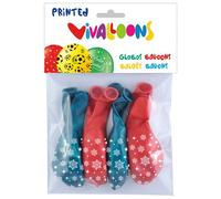 Globo vivalloons copos 5 caras rojo/verde bolsa de 8