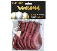 Globo vivalloons platinum rojo bolsa de 6