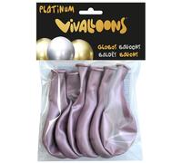 Globo vivalloons platinum rosa bolsa de 6