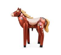 Globo XXL tipo lámina de caballo, pony lindo, decoración de cumpleaños, fiesta de cumpleaños para niños, niña, niño, regalo para niños, decoración temática de jinetes, escuela de equitación, rancho