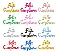 Globos con letras de feliz cumpleaños español, Globos de aluminio con alfabeto unido, decoración para fiesta de cumpleaños, pancarta para Baby Shower Black