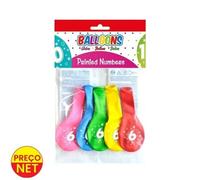 Globos Cumpleaños Números Pintados Pack 5