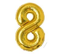 Globos de Cumpleãnos 8 Oro,101 CM Globo Numeros Gigantes Grandes Decoracion,Globo Numero 8,Globos Niño Niña Adultos,Vuelan con Helio