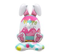 Globos de Foil de Pascua Decoración de primavera gigante autoportante | Globos de Conejito para Decoración de Pascua Para interior, exterior, hogar, jardín, patio, porche, césped, par